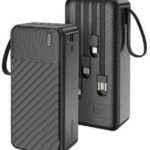 پاوربانک دسته‌دار Porodo مدل Piano 30000mAh با کابل‌های داخلی پورودو