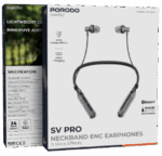 هندزفری گردنی مشکی Porodo By Soundtec مدل SV Pro با افکت صوتی پرودو