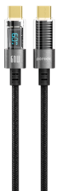 کابل شارژ شفاف USB-C به USB-C مدل Power Display پورودو