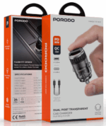 شارژر فندکی شفاف خودرو مدل Dual Port پرودو