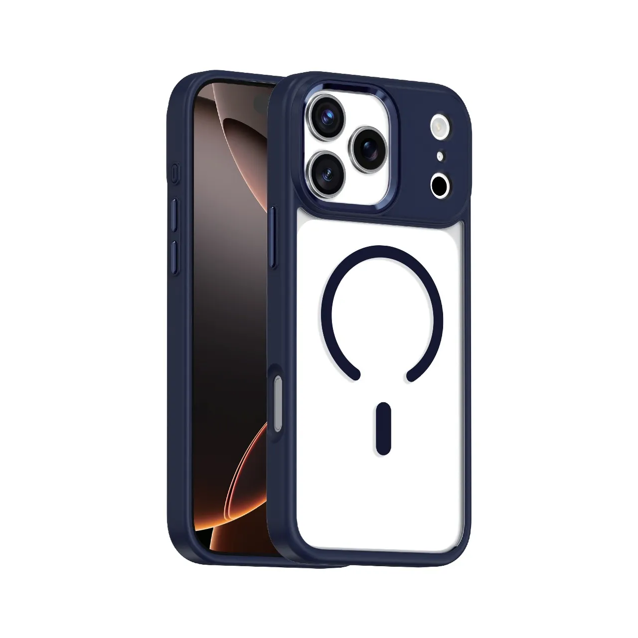 GNTITMG17PMBL-2494 کاور گوشی شفاف iPhone 17 Pro Max مدل Titan MagSafe گرین لاین
